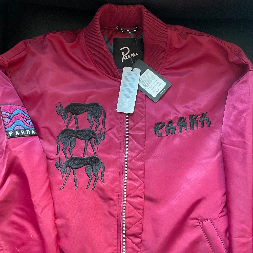 Patta byParra Stacked Pets Varsity Jacket / XL / Red / NWT